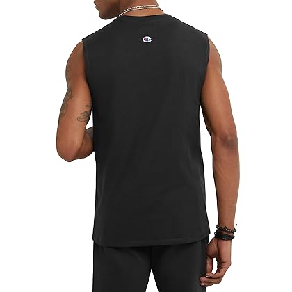 Champion Men's Classic Cotton Muscle Tee, Pure Cotton Muscle T-Shirt, Basic Muscle Tee for Men