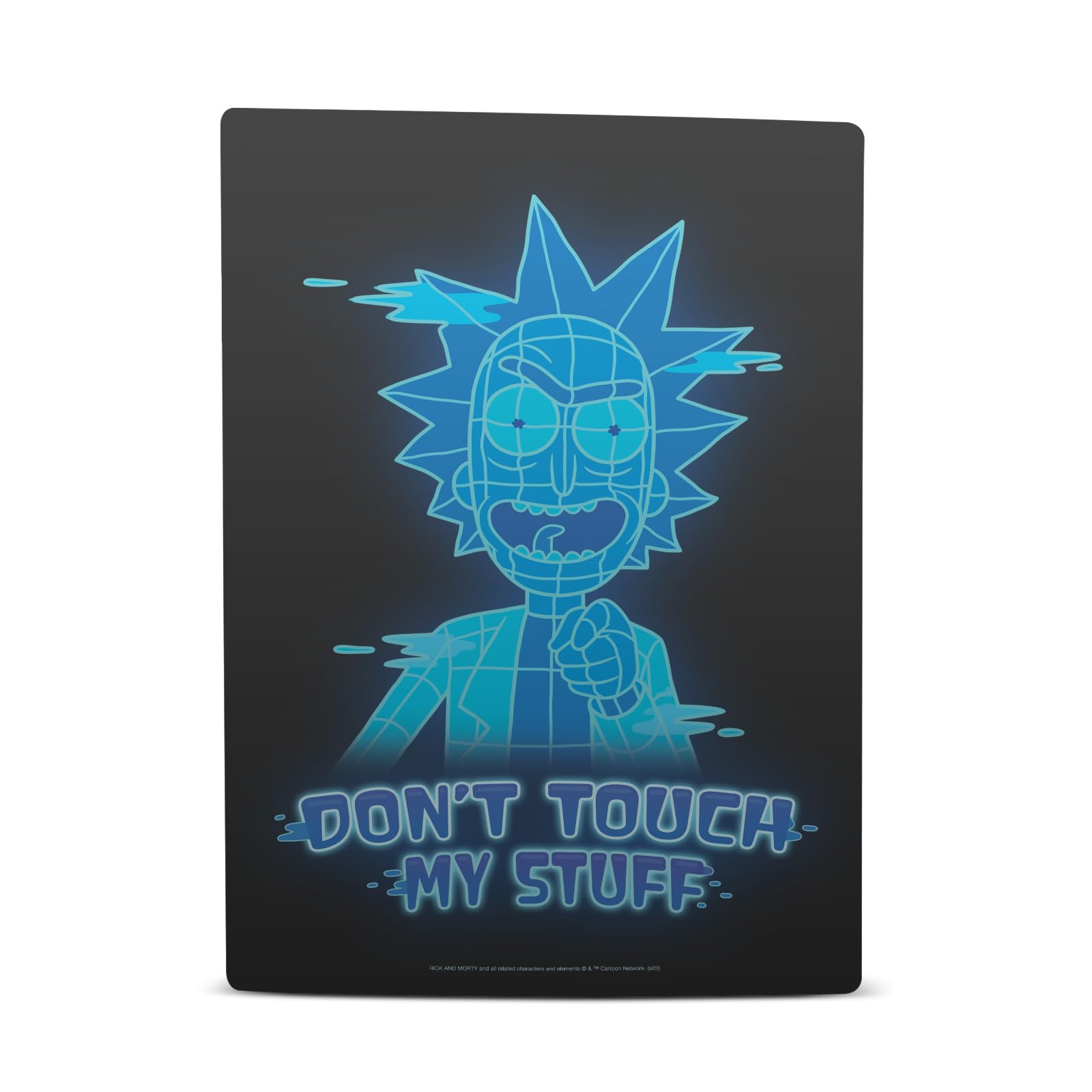 Head Case Designs Officially Licensed Rick and Morty Don't Touch My Stuff Graphics Vinyl Faceplate Gaming Skin Decal Compatible with Sony Playstation 5 PS5 Digital Console and DualSense Controller