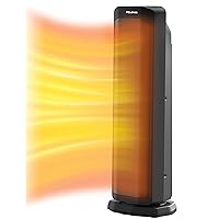 Pelonis 1500W Tower Space Heater for Indoor use in with Oscillation, Remote Control, Programmable Thermostat, Timer, Touch Screen, Tip-over Switch and Overheat Safety Protection, Black PTH21ERLBB