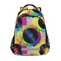 ALAZA Music Note Vinyl Record Backpack Purse for Women Men Personalized Laptop Notebook Tablet School Bag Stylish Casual Daypack, 13 14 15.6 inch