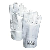 MAGID 1290B-11 WeldPro 1290B Goatskin Glove with 2 Leather Cuff, 12, Gray , 11 (Pack of 12)