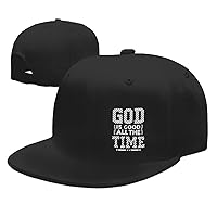 God is Good All The Time Baseball Hat Flat Bill Visor Sunhat Adjustable Hip Hop Hat Golf Hats