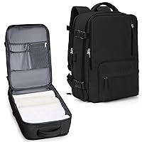 Carry On Backpack for Women, Large Travel Backpack Flight Approved, Waterproof 17 Inch Laptop Backpack Business Work Backpacks Men Mochila De Viaje, Black