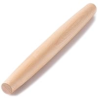 French Rolling Pin, 15.75 Inches Wood Rolling Pins for Baking, Extra Long Classic Wooden Dough Roller for Fondant Pizza Pie Crust Cookie Pastry, Kitchen Baking Essentials, Light Yellow