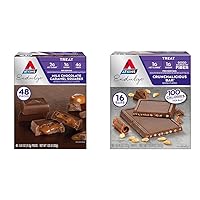 Atkins Endulge Milk Chocolate Caramel Squares, 48 Count & Crunchalicious Chocolate Bars, 16 Count