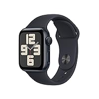Apple Watch SE (2nd Gen) [GPS 40mm] Smartwatch with Midnight Aluminum Case with Midnight Sport Band M/L. Fitness & Sleep Tracker, Crash Detection, Heart Rate Monitor