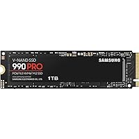 SAMSUNG 990 PRO SSD 1TB PCIe 4.0 M.2 Internal Solid State Drive, Fastest Speed for Gaming, Heat Control, Direct Storage and Memory Expansion for Video Editing, Heavy Graphics, MZ-V9P1T0B/AM