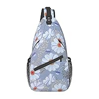 Daisy Blue. Cross Chest Bag Diagonally Travel Backpack, Light Travel, Hiking Single Shoulder Bag