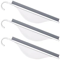 3 pcs Tiny Shower Mirror Squeegee for Bathroom, Window Squeegees for Shower Doors, White Window Wiper Scraper Cleaner Tool, All-Purpose Cleaning Tool for Window, Door, Coutertop, Mirror