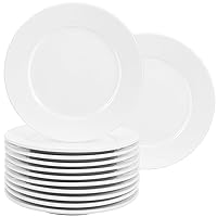 12 Pcs Porcelain Dessert Plates,Small Appetizer Plates,6 inch Small White Plates,Small Plates for Appetizers,White Salad Plates,Ceramic Dessert Plate Set,Microwave Oven and Dishwasher Safe