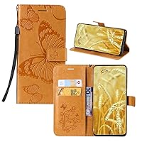IVY Galaxy S21 Butterfly Wallet Case for Samsung Galaxy S21 Case - Yellow