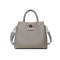 Luxury Genuine Leather Shoulder Bag Women Simple Messenger Bag Large Capacity Handbag (Color : Gray1, Size: 11.0 x 9.1 x 5.5 inches (28 x 23 x 14 cm)