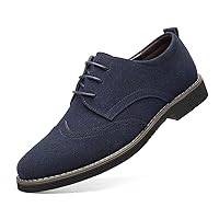 Mens Fashion Suede Leather Wingtip Oxfords Business Dress Casual Brogue Derby Shoes