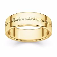 The Lord's Prayer Bible Verse Ring in 14K Yellow Gold