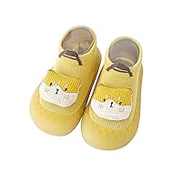 Sock Shoes Toddler Infant Boys Girls Animal Cartoon Socks Shoes Fleece Warm Floor Socks Non Slip Black Shoes B