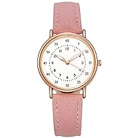 Ms. Watches Casual Leather Analog Quartz Watch Ms. Wristwatch Clock Business Stretch Watch Bands for Women