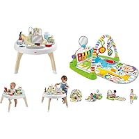 Fisher-Price Baby to Toddler Learning Toy 2-in-1 Like a Boss Activity Center and Play Table Baby Playmat Deluxe Kick & Play Piano Gym