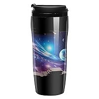 Ceiling Stars Planet Galaxy Travel Coffee Mug with Lid Insulation Double Wall Tumbler Cup for Car Office Camping