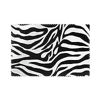 Zebra Print Print Theme Placemat Holiday Banquet Dining Table Kitchen Decor 12 x 18 Inch Set of 6