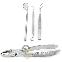 G.S Set of 4 PCS Oral Dental Extraction KIT with EXTRACTING Forceps Upper MOLARS #MD2