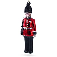British Royal Guard British Blown Glass Christmas Ornament