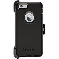 OtterBox iPhone 6 / 6s Defender Series Case - BLACK, rugged & durable, with port protection, includes holster clip kickstand