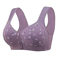 Women Sexy Lace Front Button Shaping Cup Adjustable Shoulder Strap Large Size Underwire Bra Keyhole Bra