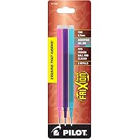 Pilot, FriXion Ball Gel Ink Refills for Erasable Pens, Fine Point 0.7 mm, Pack of 3, Pink, Purple & Turquoise