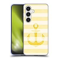 Head Case Designs Officially Licensed Monika Strigel Yellow Vintage Anchors Soft Gel Case Compatible with Samsung Galaxy S24 5G