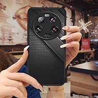 Lulumi-Phone Case for Xiaomi 13 Ultra, Anti-Fall airbag Phone Lens Protection Dirt-Resistant Simple Anti-Knock Imitation Leather Personality Youth Funny Back Cover Waterproof Cute