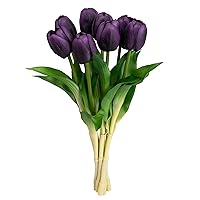 Artificial/Fake/Faux Flowers - Tulip Purple 8PCS for Wedding, Home, Party, Restaurant