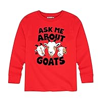 Country Casuals International Harvester - Ask Me About Goats - Toddler Long Sleeve Graphic T-Shirt