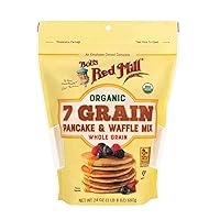 Bob's Red Mill Organic Whole Grain Pancake & Waffle Mix 24 oz (Pack of 2)