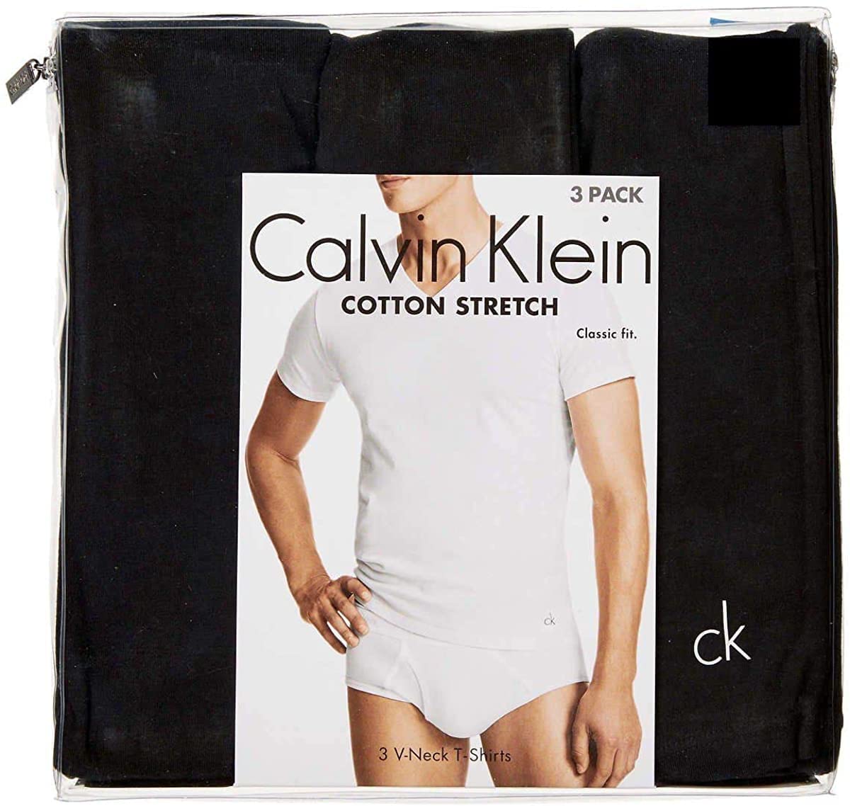 Mua Calvin Klein Cotton Stretch V-Neck, Classic Fit T-Shirt, Men's (3-pack)  (White or Black) trên Amazon Mỹ chính hãng 2023 | Giaonhan247