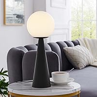 Modway Apex Glass Globe Glass Table Lamp in White Black