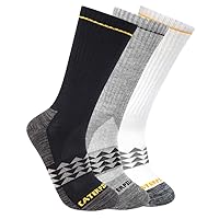 CAT Men's 3-Pack Half Cushioned Crew Socks