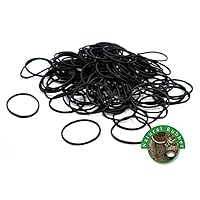Rubber Bands 500 Pcs Jumbo Large Size No Break & Damage Stretchy Elastic Premium Quality Made in Vietnam Hair Ties (Black - 4 Pack of 125 Pcs)