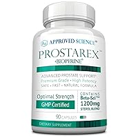 Approved Science® Prostarex - Support Prostate Health, Strengthen Bladder, Boost Drive and Performance - Saw Palmetto & 1200mg of Beta-Sci™ with Bioperine® - 90 Capsules -1 Month Supply