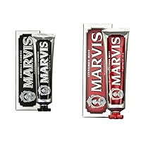 Marvis Amarelli Licorice and Cinnamon Mint Toothpaste Set, 3.8 oz
