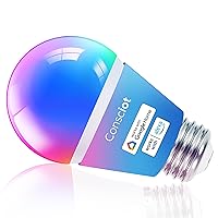 Smart Light Bulbs, LED Light Bulb That Works with Alexa & Google Home, Music Sync, RGBTW Color Changing Light Bulb, A19 E26 2.4Ghz WiFi Light Bulbs 60 watt Equivalent, 800lm Dimmable, 1 Pack