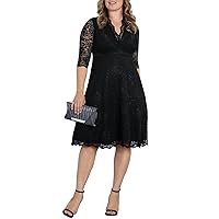 Kiyonna Women's Plus Size Special Occasion Mademoiselle Lace Cocktail Dress