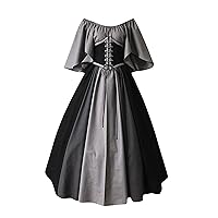 Women Gothic Dress Halloween High Low Costume Vintage Sleeveless Strap Dresses Elegant Cocktail Party Gown