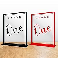 Personlize Glass Acrylic Table Number, Custome Table Number, for Wedding, Hotel and Any Table, Simple Table Number,Design Three. (Pack of 1 to 50)