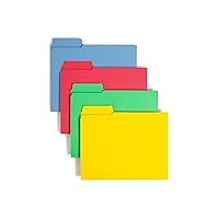 Smead 3-in-1 SuperTab Section Folder, 1/3-Cut Oversized Tab, Letter Size, Assorted Colors, 12 per Pack (11905)