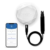 Crystal Smart Water Monitor for Saltwater Pools, Hot Tubs & Swim Spas - 24/7 Continuous Digital Water Testing with App Notifications with Customized Chemical Dosing