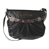 Travelon Nylon Shoulder Bag with Braided Belt Detail (Black)