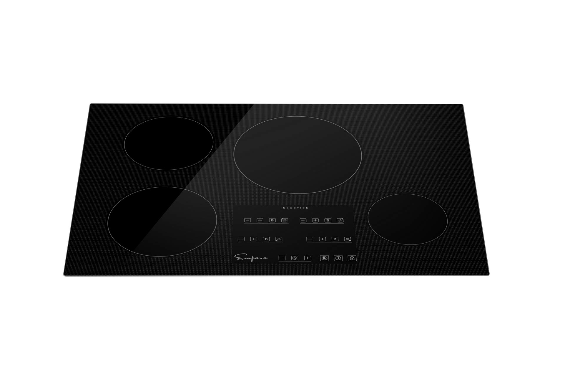 Empava 30” Electric Stove Induction Cooktop with 4 Power Boost Burners Smooth Surface Vitro Ceramic Glass in Black, 30 Inch