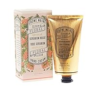 Hand Cream for Dry Cracked Hands and Skin – Rose Geranium Hand Lotion, Moisturizer, Mask - With Olive and Almond Oil - Hand Care Made in France 97% Natural Ingredients - 2.5floz