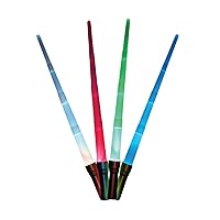Windy City Novelties LED Assorted Colors Glow in the Dark Light Up Kids Sabers (12 Pack) Bulk