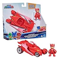 PJ Masks Toys Owlette Deluxe Vehicle with Flapping Wings and Owlette Action Figure, Preschool Toys for 3 Year Old Boys and Girls and Up